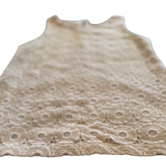 Banana Republic Mad Men Collection Beige Lace Sleeveless Top S - Picture 2 of 7